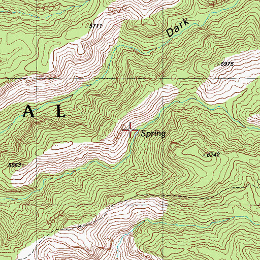 Topographic Map of Wright Spring, AZ