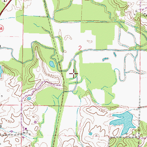 Topographic Map of Cana Creek, IL