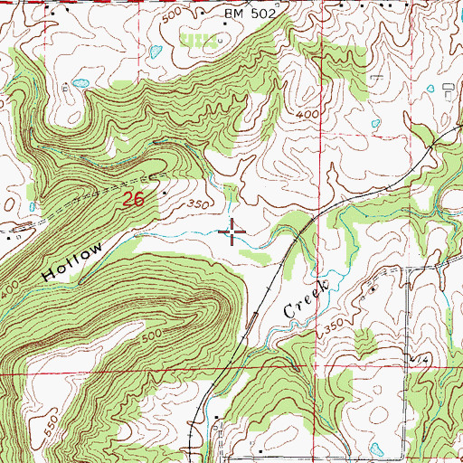 Topographic Map of Cement Hollow, IL