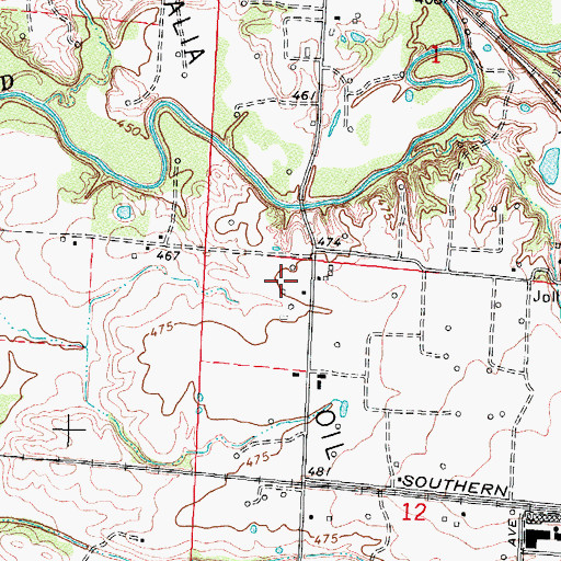 Topographic Map of Centralia Oil Field, IL