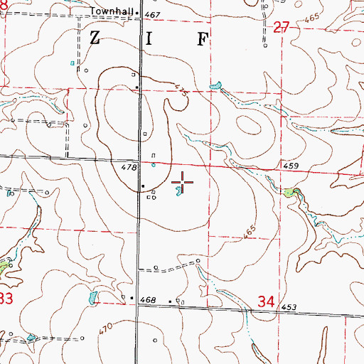 Topographic Map of Clay City Oil Field, IL