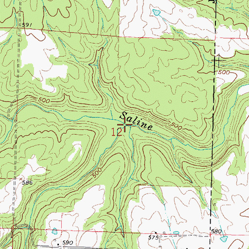 Topographic Map of Clifty Creek, IL