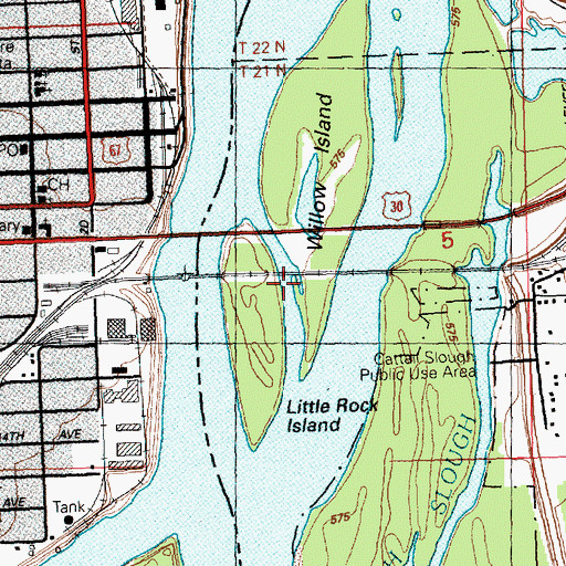 Topographic Map of Clinton Illinois Bridge, IL