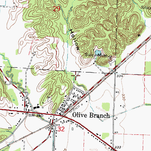 Topographic Map of Coakley Hollow, IL