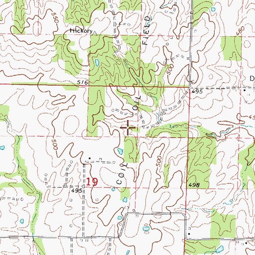 Topographic Map of Coil Oil Field, IL
