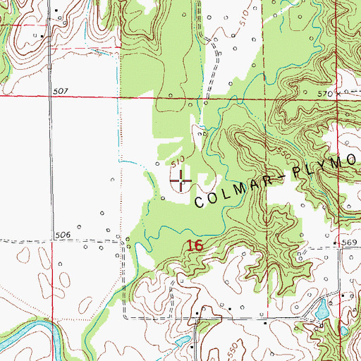 Topographic Map of Colmar-Plymouth Oil Field, IL