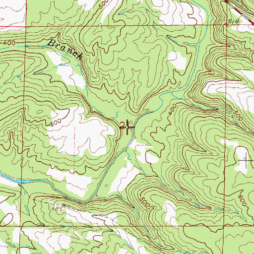 Topographic Map of Copperous Branch, IL