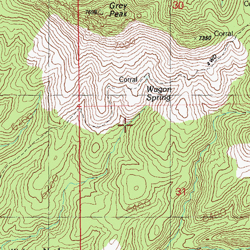 Topographic Map of Wagon Corral, AZ