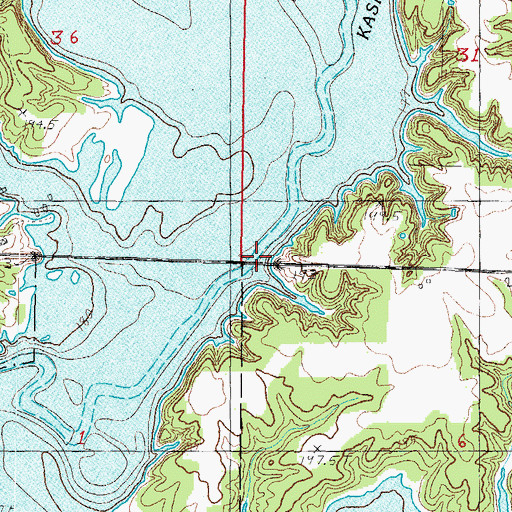 Topographic Map of Countyline Bridge, IL