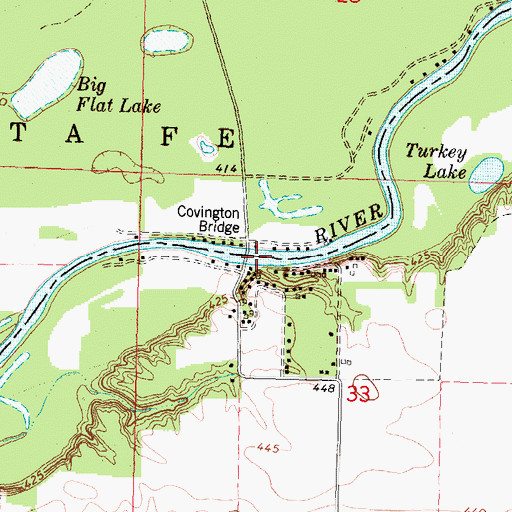 Topographic Map of Covington Bridge, IL
