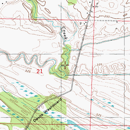 Topographic Map of Crenshaw Creek, IL