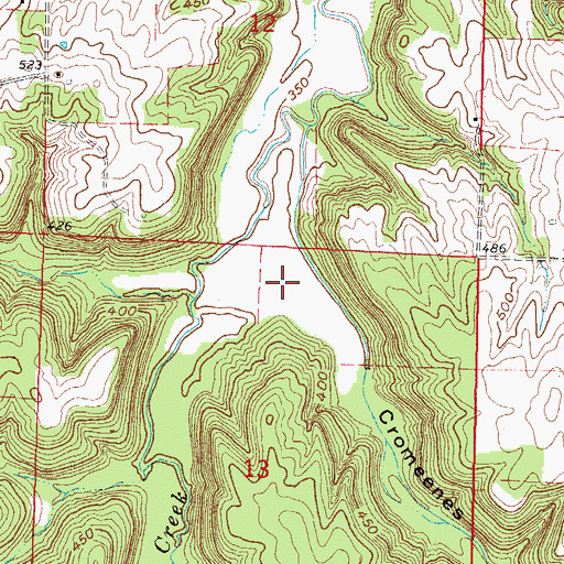 Topographic Map of Cromeenes Hollow, IL