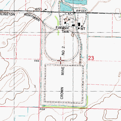 Topographic Map of Crown Mine Number 2, IL