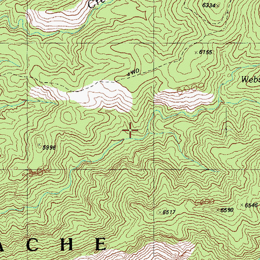 Topographic Map of Webster Corral, AZ
