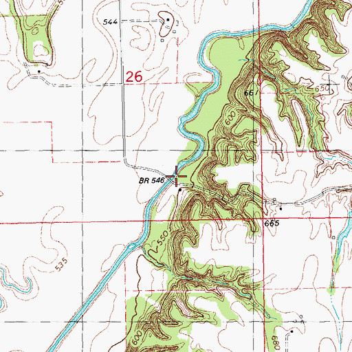Topographic Map of Davenport Bridge, IL