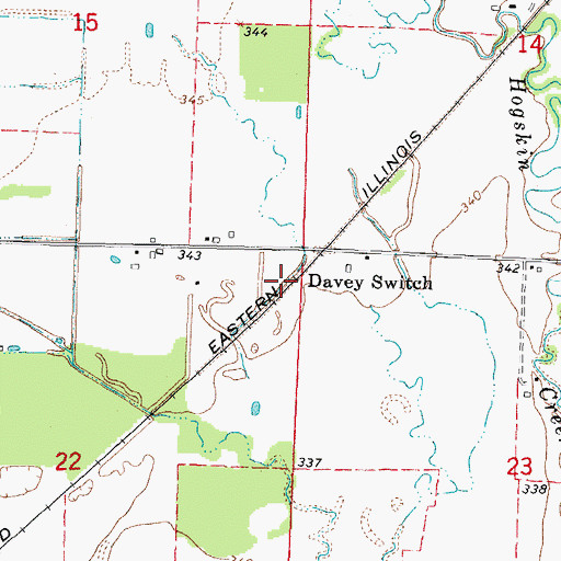 Topographic Map of Davey Switch, IL