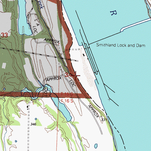 Topographic Map of Dog Creek, IL