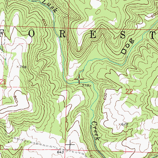 Topographic Map of Dog Hollow, IL