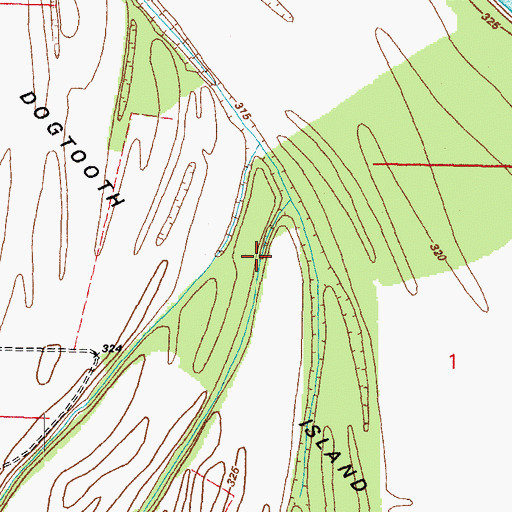 Topographic Map of Dogtooth Island, IL