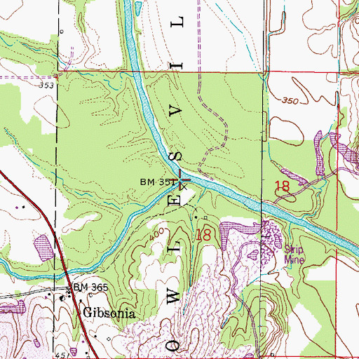Topographic Map of Eagle Creek, IL