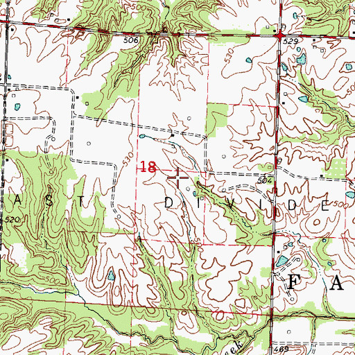 Topographic Map of East Divide Oil Field, IL