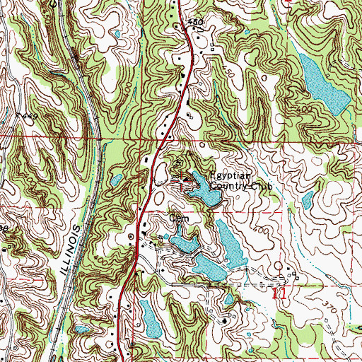 Topographic Map of Egyptian Country Club, IL