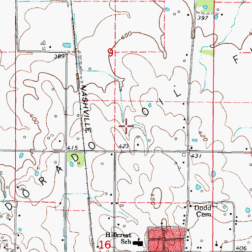 Topographic Map of Eldorado Oil Field, IL