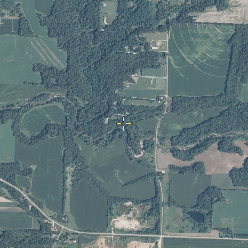 Aerial/Satellite Image of Evans Mill Bridge, IL