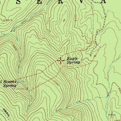 Topographic Map of Eagle Spring, AZ