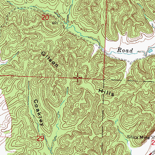 Topographic Map of Gilson Hills, IL