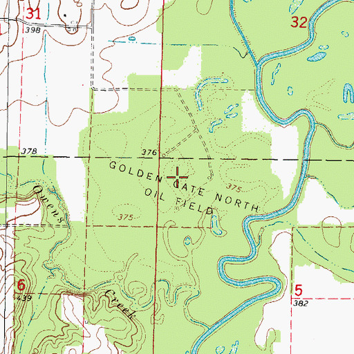Topographic Map of Golden Gate North Oil Field, IL