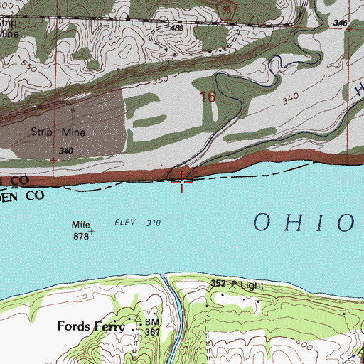 Topographic Map of Haney Creek, IL