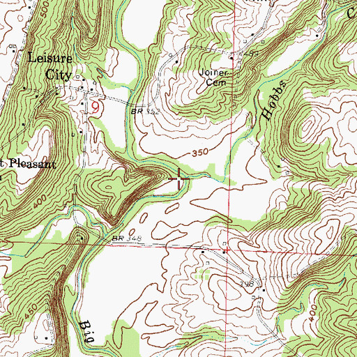 Topographic Map of Hobbs Creek, IL