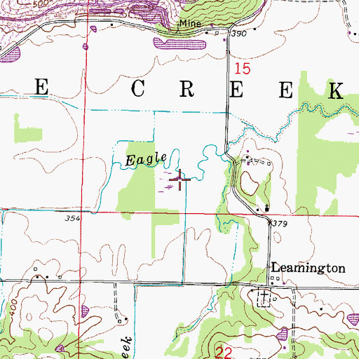 Topographic Map of Hutt Creek, IL