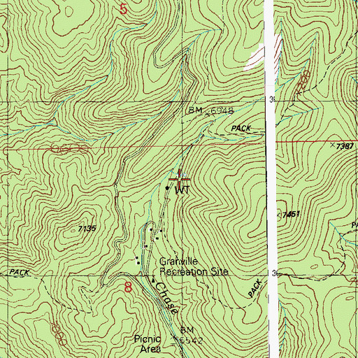 Topographic Map of Granville Spring, AZ