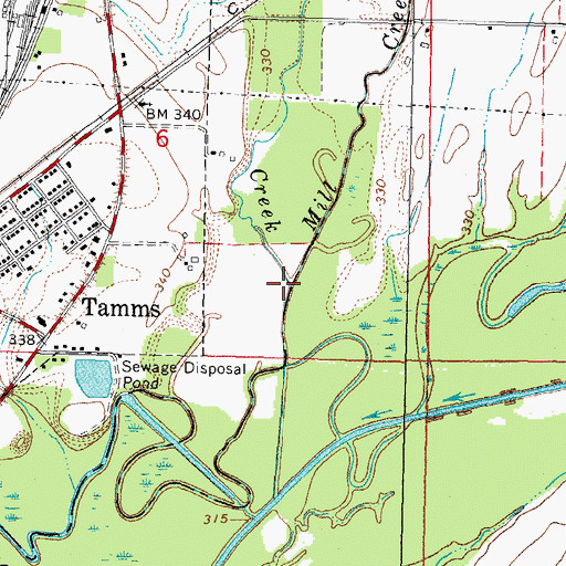 Topographic Map of Jackson Creek, IL