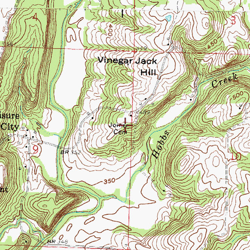 Topographic Map of Joiner Cemetery, IL