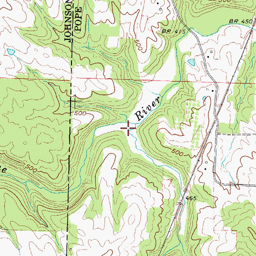 Topographic Map of Katy Reid Hollow, IL