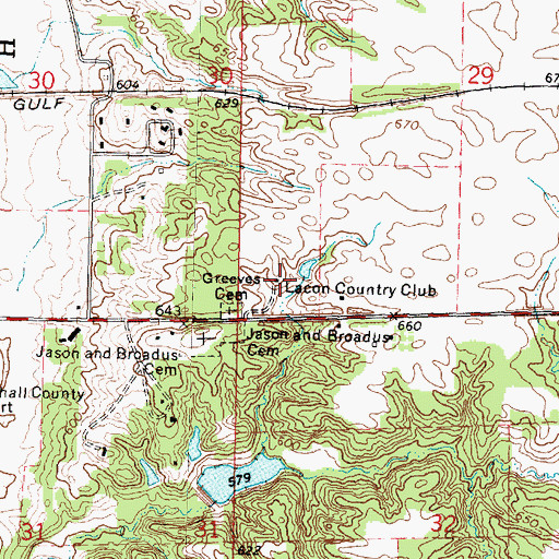 Topographic Map of Lacon Country Club, IL