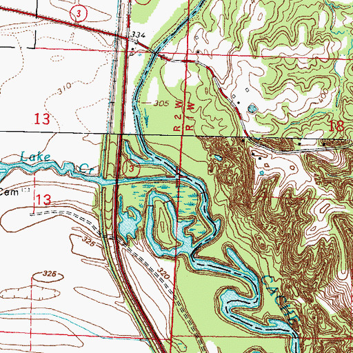 Topographic Map of Lake Creek, IL