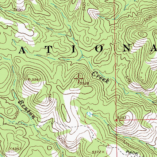 Topographic Map of Bull Spring, AZ