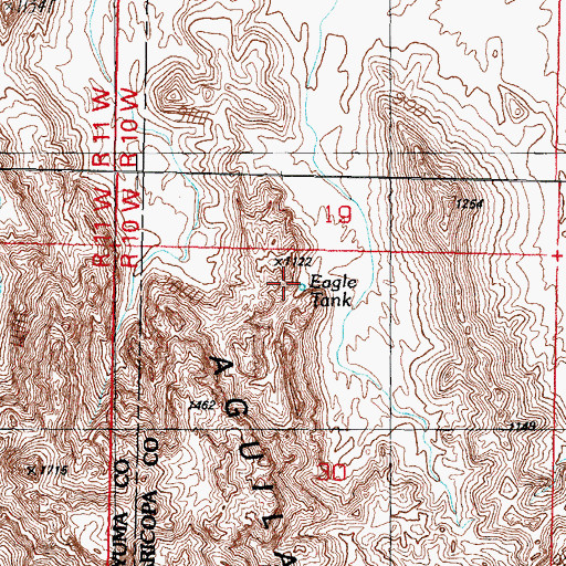 Topographic Map of Eagle Tank, AZ