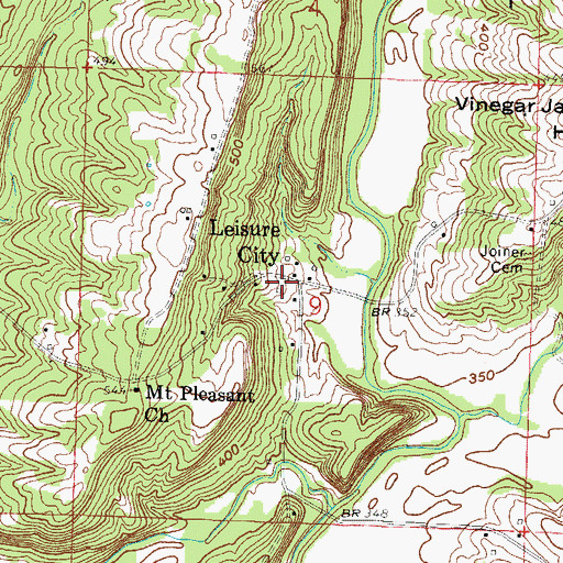 Topographic Map of Leisure City, IL