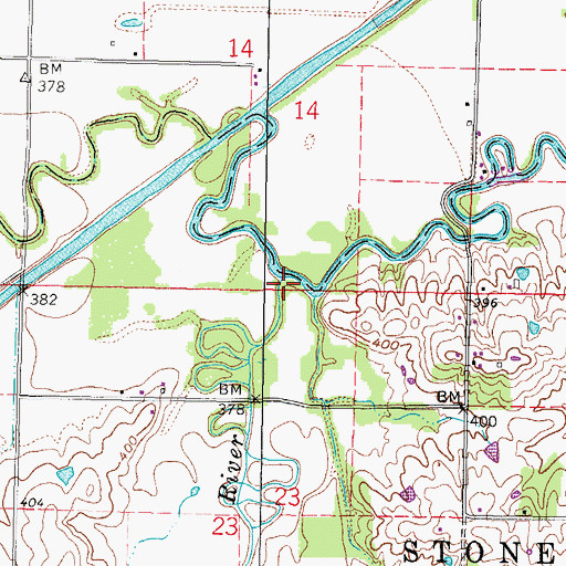 Topographic Map of Little Saline River, IL