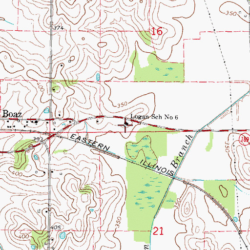 Topographic Map of Logan School Number 6, IL