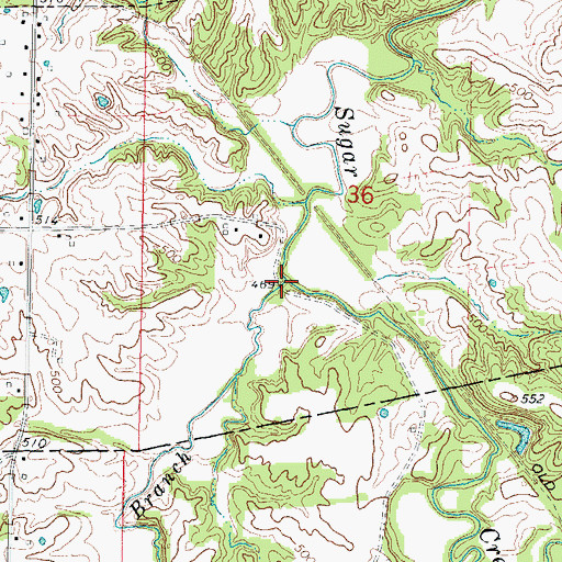 Topographic Map of Maple Branch, IL