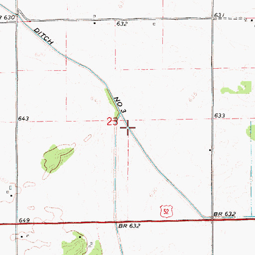 Topographic Map of Martinton Ditch Number 3, IL