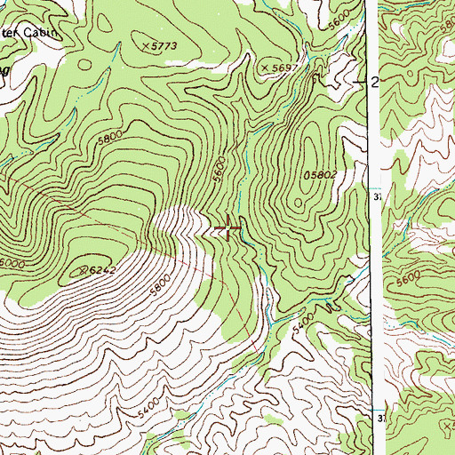 Topographic Map of Little Dutch Spring, AZ