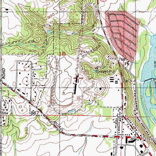 Topographic Map of Meadowdale Racetrack, IL
