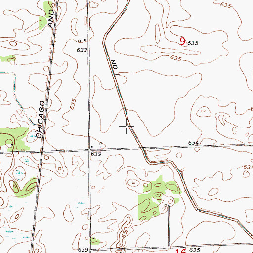 Topographic Map of Middleport Ditch Number 1, IL